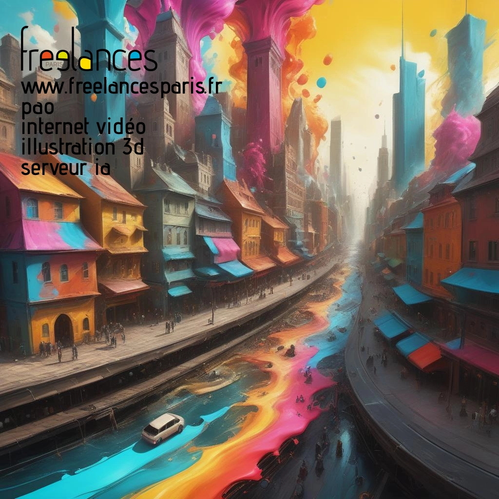 Pao mise en page internet vidéo illustration 3d serveur IA générative AI freelance paris studio de création magazines uz0j4kv0